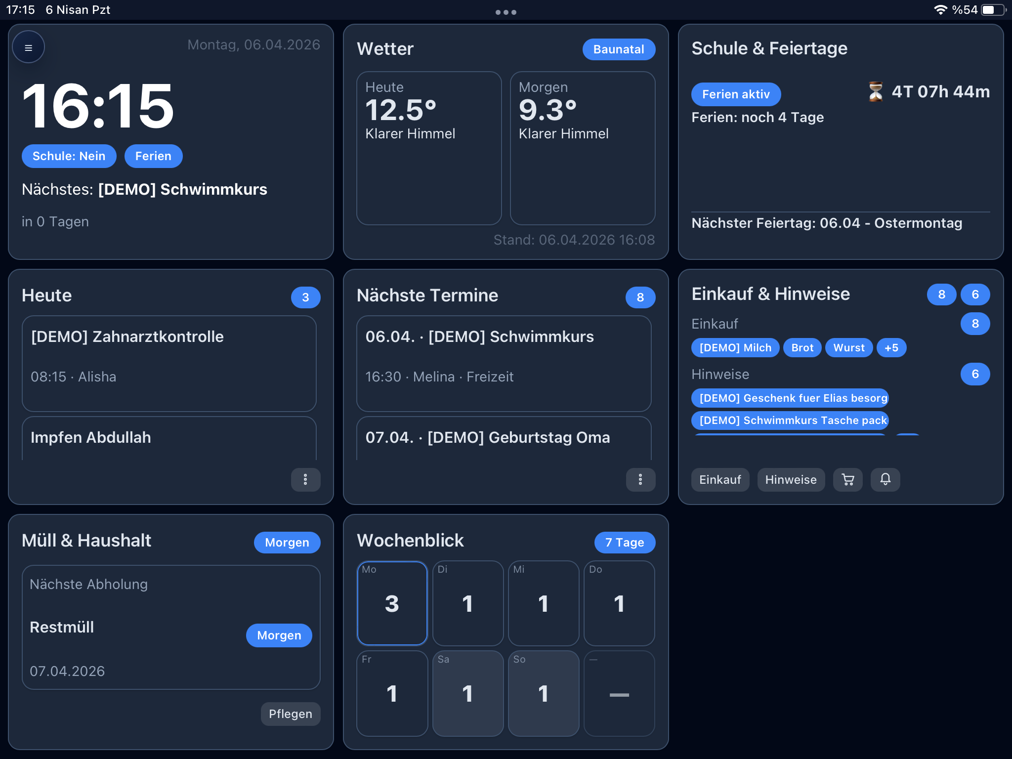 Panel design: Classic (Dark)